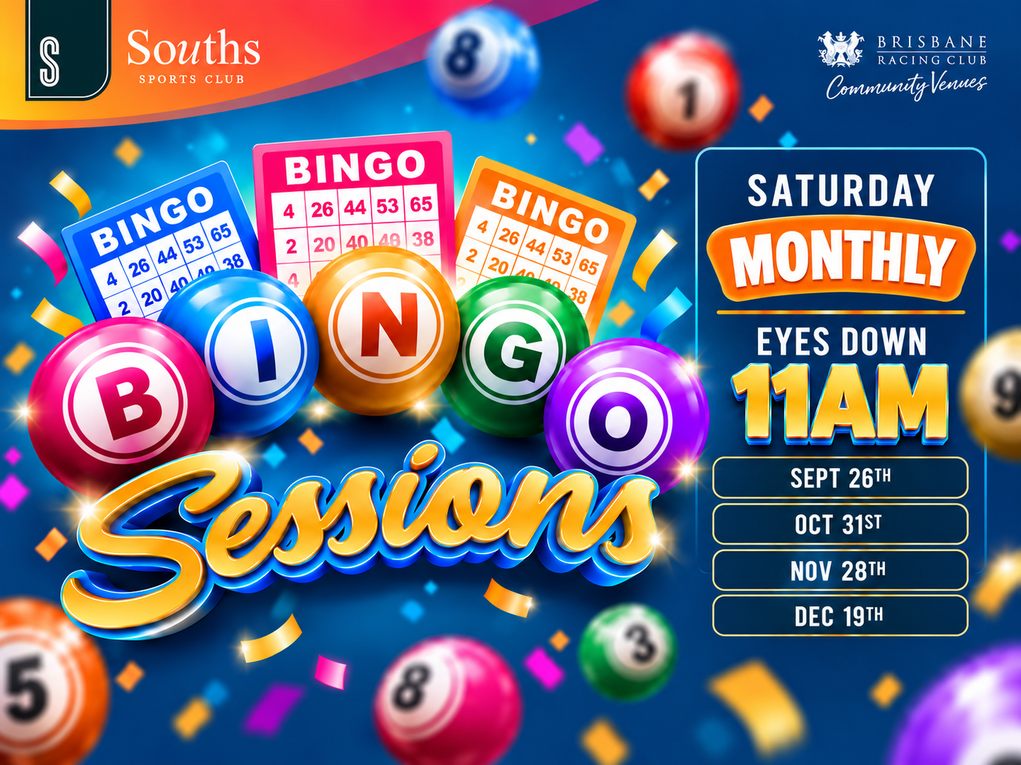 SATURDAY MORNING BINGO AT SOUTHS